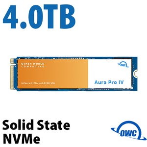(*) 4.0TB OWC Aura Pro IV PCIe 4.0 NVMe M.2 2280 Solid-State Drive