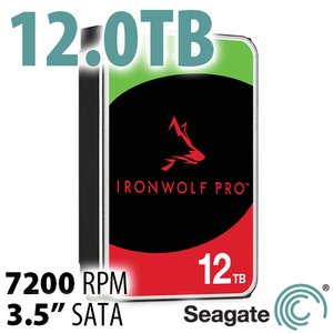 12.0TB Seagate IronWolf Pro NAS Enterprise Class 3.5-inch SATA 6.0Gb/s 7200RPM Hard Drive