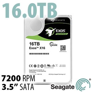 16.0TB Seagate Exos X16 3.5-inch SATA 6.0Gb/s 7200RPM Hard Disk Drive