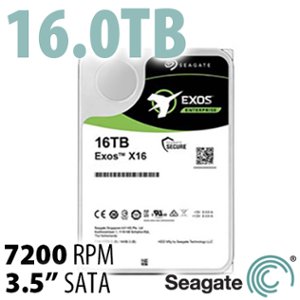 16.0TB Seagate Exos X16 Enterprise Class 3.5-inch SATA 6.0Gb/s 7200RPM Hard Disk Drive