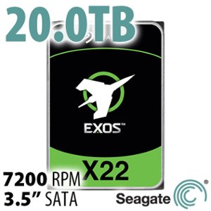 20.0TB Seagate Exos X22 3.5-inch SATA 6.0Gb/s 7200RPM Hard Disk Drive