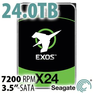 24.0TB Seagate Exos X24 3.5-inch SATA 6.0Gb/s 7200RPM Hard Disk Drive