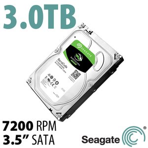 (*) 3.0TB Seagate BarraCuda 3.5-inch SATA 6.0Gb/s 7200RPM Hard Drive