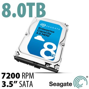 8.0TB Seagate Enterprise Capacity Enterprise Class 3.5-inch SATA 6.0Gb/s Hard Drive