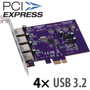 (*) Allegro USB 3.2 4-Port SuperSpeed USB 3.2 Charging PCI Express 2.0 Card