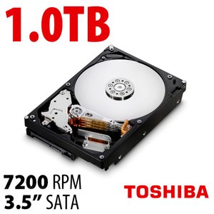 (*) 1.0TB Toshiba DT01ACA Series 3.5-inch SATA 6.0Gb/s 7200RPM Hard Drive