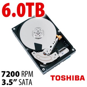 (*) 6.0TB Toshiba MD04ACA Series 3.5-inch SATA 6.0Gb/s 7200RPM Hard Drive