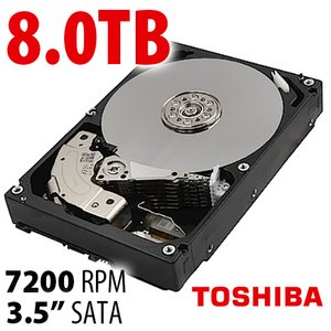 (*) 8.0TB Toshiba MD06ACA Series 3.5-inch SATA 6.0Gb/s 7200RPM Hard Drive