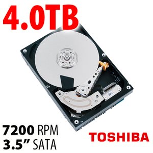 (*) 4.0TB Toshiba MG04ACA-N Series 3.5-inch SATA 6.0Gb/s 7200RPM Enterprise Class Hard Drive