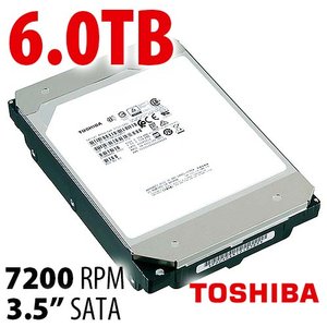 (*) 6.0TB Toshiba MG06ACA Series 3.5-inch SATA 6.0Gb/s 7200RPM Enterprise Class Hard Disk Drive