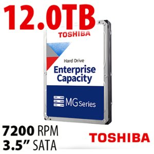 12.0TB Toshiba MG09ACA 7200RPM SATA 6.0Gb/s 512e 3.5-inch Enterprise Class Hard Disk Drive with OWC Optimized Firmware