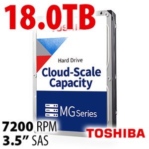 18.0TB Toshiba MG09SCA 7200RPM SAS 12.0Gb/s 4Kn 3.5-inch Enterprise Class Hard Disk Drive