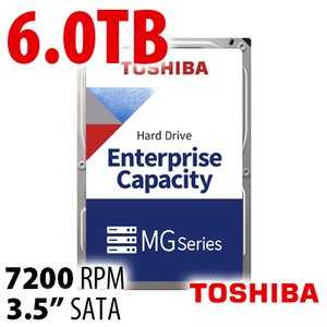 6.0TB Toshiba MG10-D Series 7200RPM SATA 6.0Gb/s 512e 3.5-inch Hard Drive