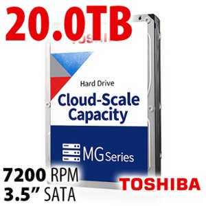 20.0TB Toshiba MG11 Series 7200RPM SATA 6.0Gb/s 512e 3.5-inch Enterprise Class Hard Disk Drive OWC Thunderbay Certified