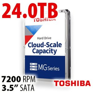(*) 24.0TB Toshiba MG11 Series 7200RPM SATA 6.0Gb/s 512e 3.5-inch Enterprise Class Hard Disk Drive