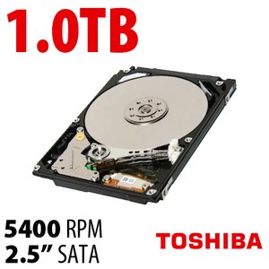 (*) 1.0TB Toshiba Aquarius 2.5-inch 9.5mm SATA 3.0Gb/s 5400RPM Hard Drive