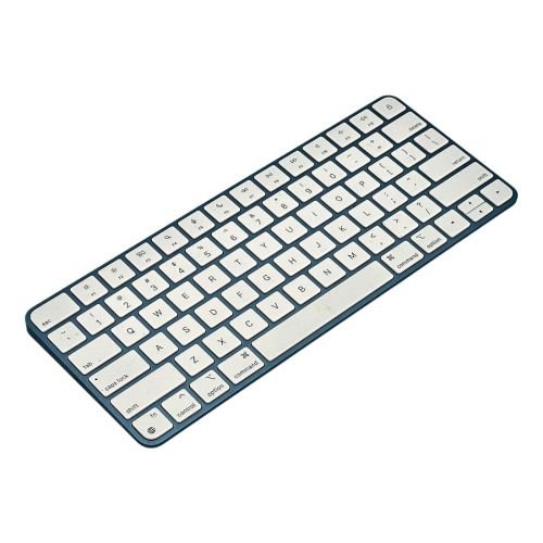 Apple Magic Keyboard with Lock Key (2021) for Mac, iOS Devices, and Apple TV Green with White Keys Used, by Apple