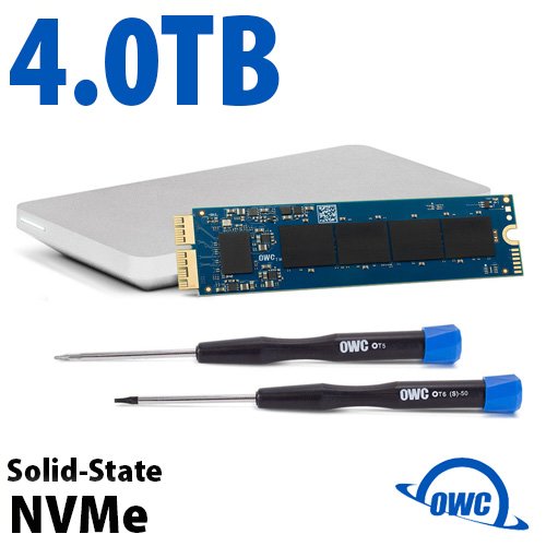 4.0TB OWC Aura Pro X2 PCIe 4.0 NVMe SSD Complete Internal Storage Upgrade Solution for Select MacBook Pro Retina (2013 New, by Other World Computing
