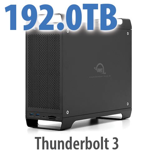 192.0TB (8x24.0TB HDD) ThunderBay Flex 8 Thunderbolt 3 Storage Solution New, by Other World Computing