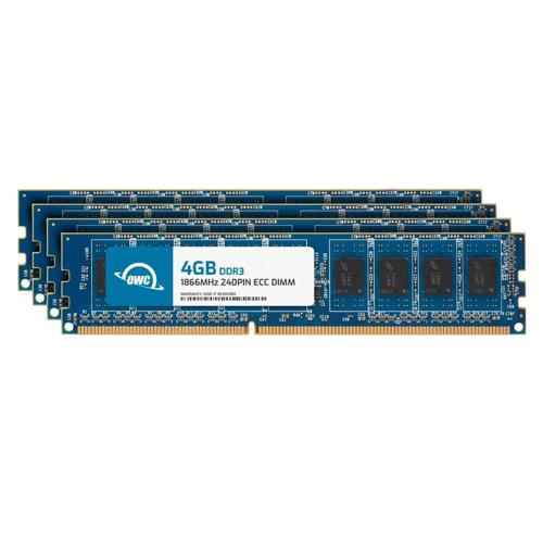 16.0GB (4 x 4GB) OWC 1866MHz DDR3 PC314900 240Pin ECC DIMM Memory Upgrade Kit for PC New, by Other World Computing
