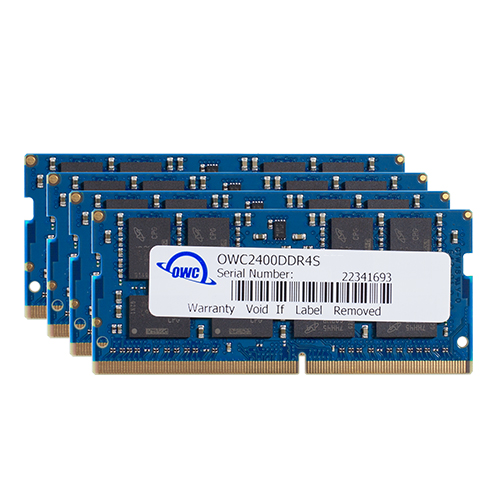 128.0GB (4 x 32GB) OWC PC419200 DDR4 2400MHz 260Pin CL17 SODIMM Memory Upgrade Kit for Mac New, by Other World Computing