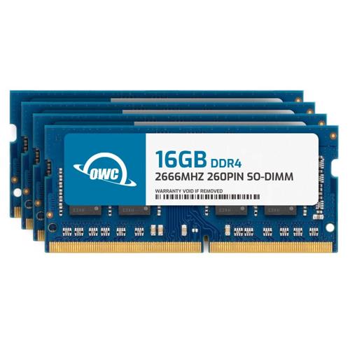 64.0GB (4 x 16GB) OWC 2666MHz DDR4 PC421300 260Pin SODIMM Memory Upgrade Kit for PC New, by Other World Computing