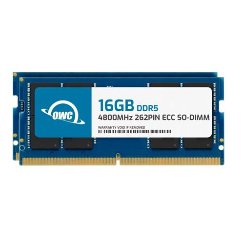 32.0GB (2 x 16GB) OWC 4800MHz DDR5 PC538400 262Pin ECC SODIMM Memory Upgrade Kit for PC New, by Other World Computing