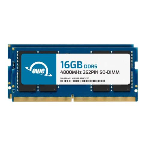 32.0GB (2 x 16GB) OWC 4800MHz DDR5 PC538400 262Pin SODIMM Memory Upgrade Kit for PC New, by Other World Computing