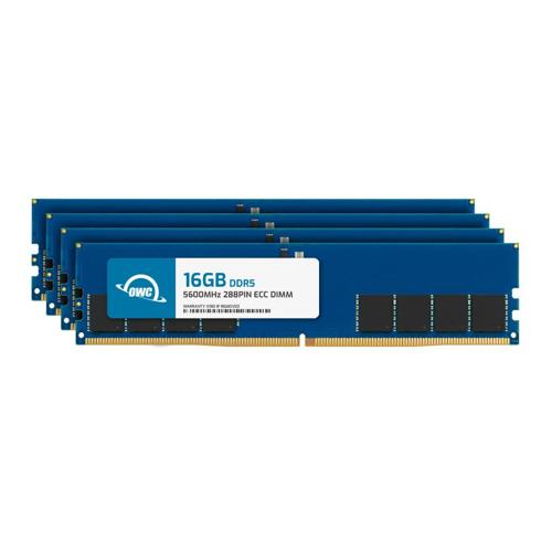 64.0GB (4 x 16GB) OWC 5600MHz DDR5 PC544800 288Pin ECC DIMM Memory Upgrade Kit for PC New, by Other World Computing