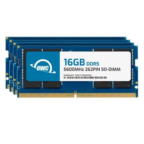 64.0GB (4 x 16GB) OWC 5600MHz DDR5 PC544800 262Pin SODIMM Memory Upgrade Kit for PC New, by Other World Computing