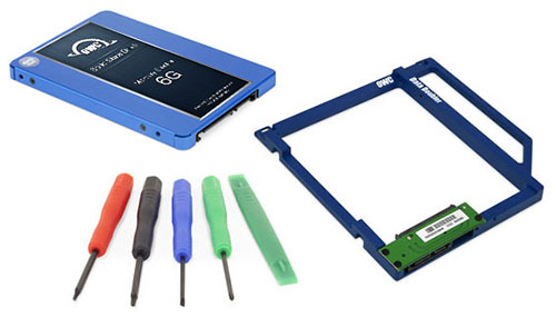 1.0TB OWC DIY Optical Drive to SSD Internal Storage Upgrade Kit for MacBook Pro (2009 2013), MacBook (2008 2009) with New, by Other World Computing