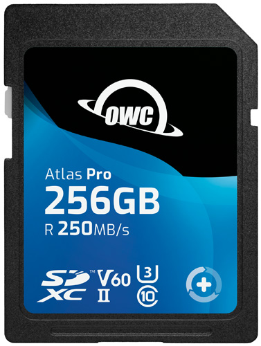 256GB OWC Atlas Pro SDXC V60 UHSII Memory Card New, by Other World Computing