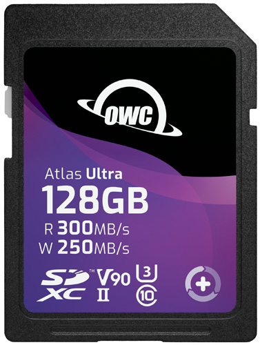 128GB OWC Atlas Ultra SDXC V90 UHSII Memory Card New, by Other World Computing