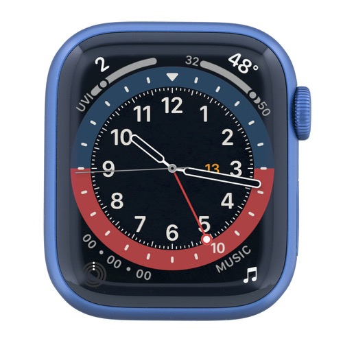 Apple Watch Series 7 USA/Global GPS + Cellular (Unlocked) - 41mm Blue Aluminum Case
