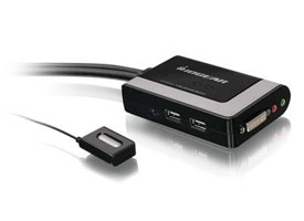 2-Port USB DVI-D Cable KVM w/ Audio & Mic.