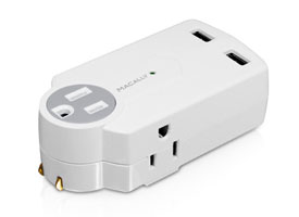 3-Outlet Power Strip with USB Charger