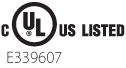 UL US Listed - E339607