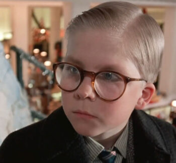 Ralphie meets Santa Claus in A Christmas Story