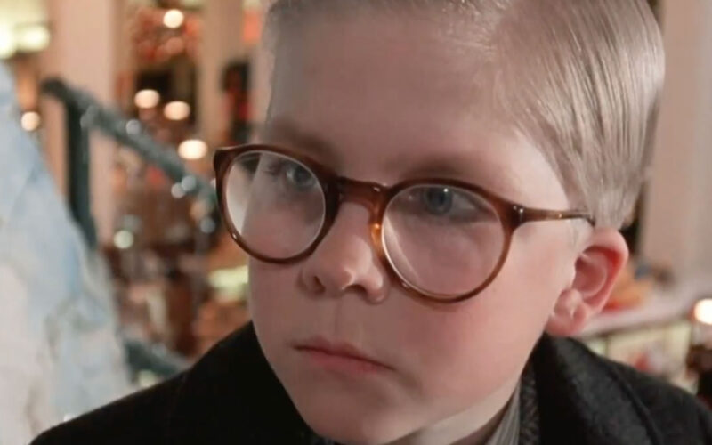 Ralphie meets Santa Claus in A Christmas Story