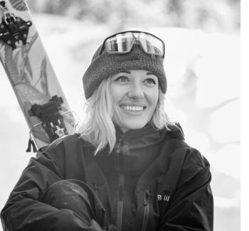 Emily Tidwell on the ski slope